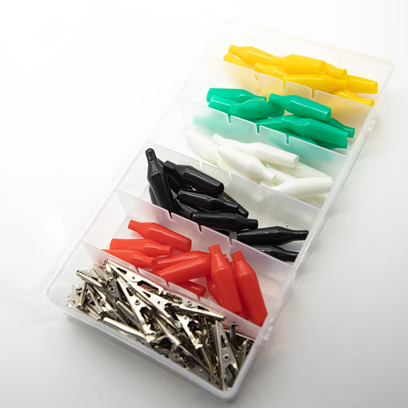 5 Banana Connectors to alligator Clip test Leads and 5 alligator Clips with 5 Different Colors crocodile Clips