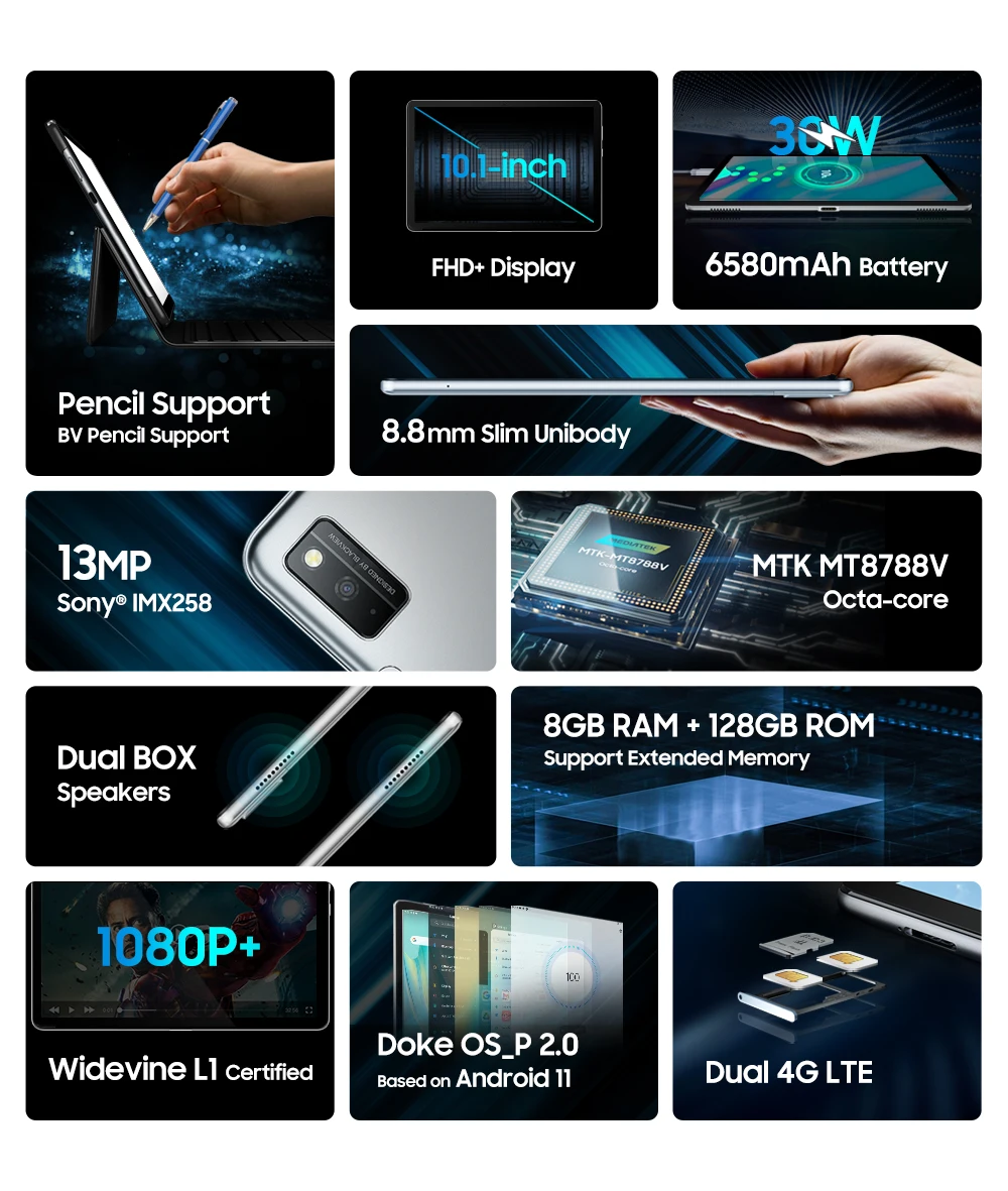 Blackview TAB 10 Pro Android 11 Tablet PC 10.1 
