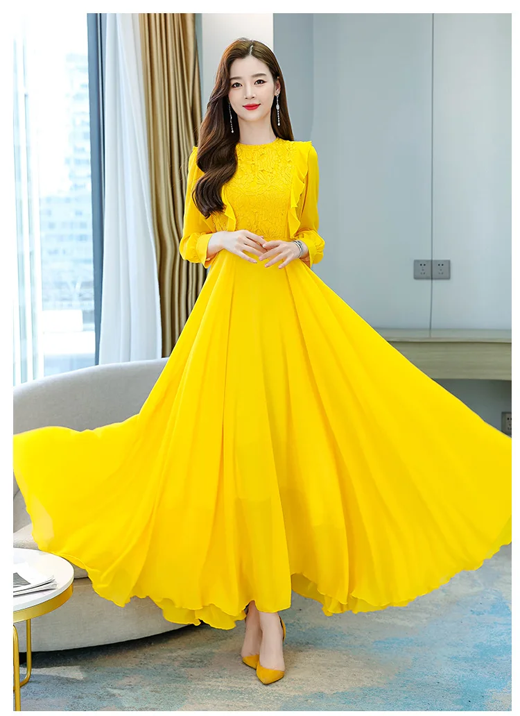 Samaksh Fashion Women Fit and Flare Yellow Dress