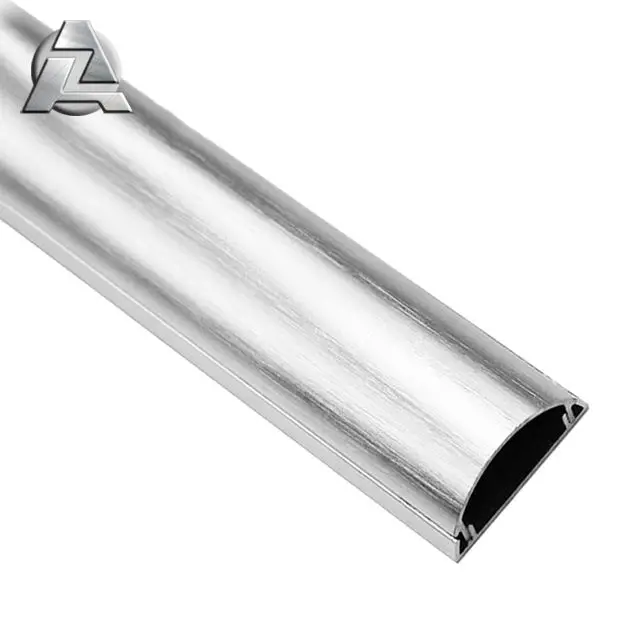 Extruded Half Round d Shape Waterproof Aluminium Alloy Tubing Pipe Extrusion Profile for Cable Cover Wire Hider