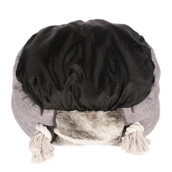 Wholesaler Stretch String Waterproof Bottom Plush Velvet Fleece Pet Round Bed NO 3