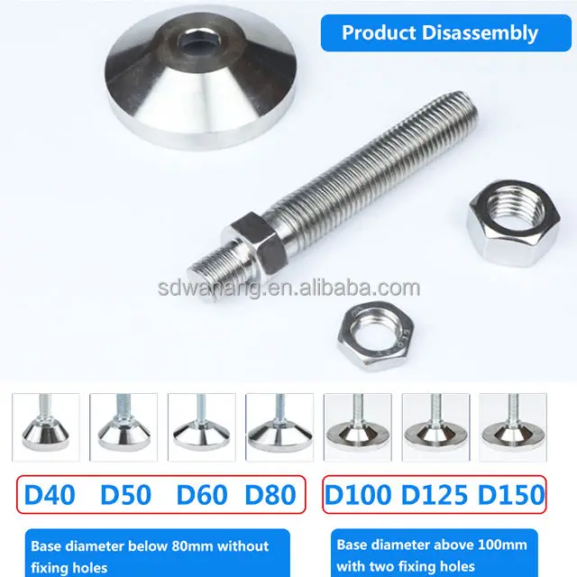 Stainless Steel Heavy Duty Leveling Feet Swivel Adjustable Leveling ...