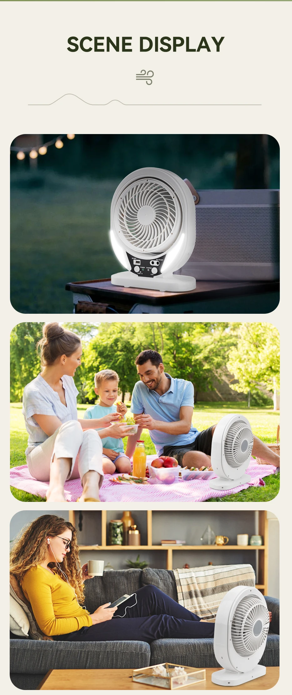 Solar Floor Standing Fan, 12V, 16Inch, 18Inch - detail 12