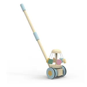 Unisex Montessori Educational Pretend Play Rotating Cart Nontoxic Wooden Toys for 18 Months+ Children Babies Fun Preschool Years