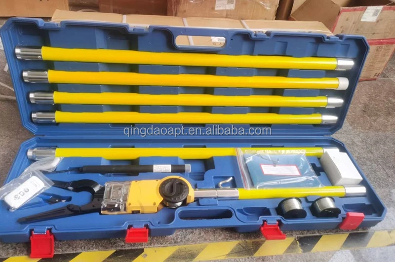 Cable Tying Instrument Long Pole Automatic Fibre Optic Cable Attachment Tying Machine