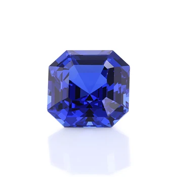 Starsgem Loose Royal Blue Color Asscher Cut Lab Grown Sapphire Gemstones