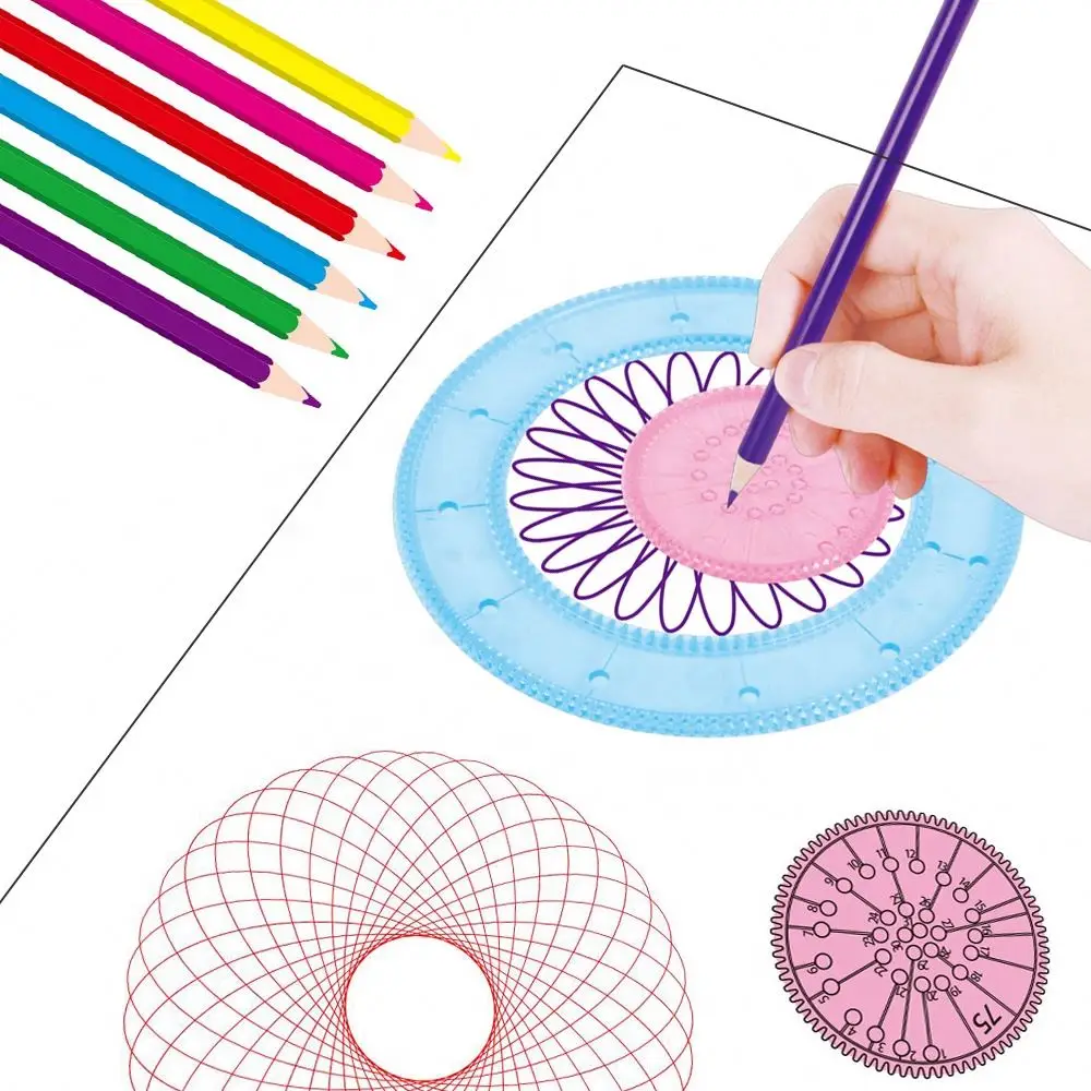 spirograph drawing ruler set