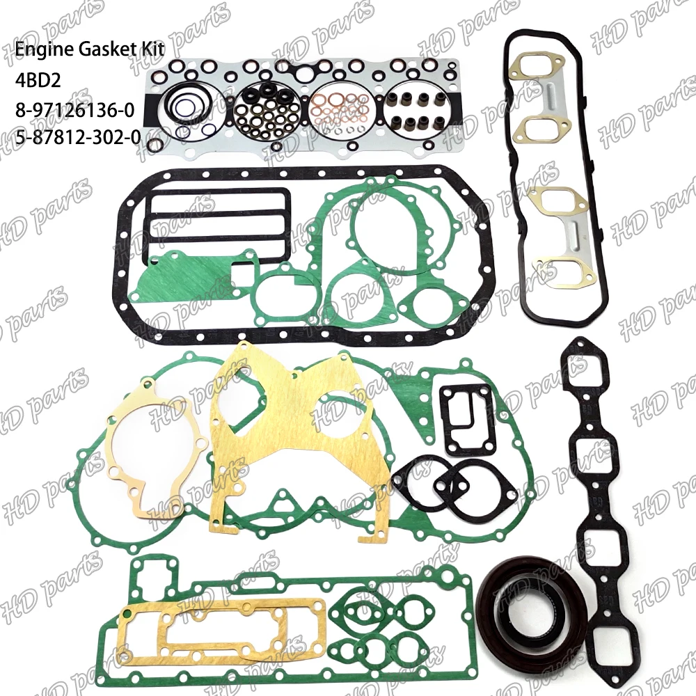 4BD2 Engine Gasket Kit 8-97126136-0 5-87812-302-0 Suitable for
