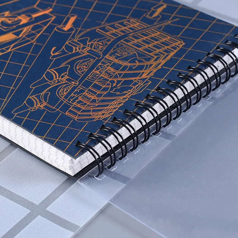 square School Transparent Engineering Plastic Custom Notebook Spiral A4 Creative pp A5 Notebook Cover Design