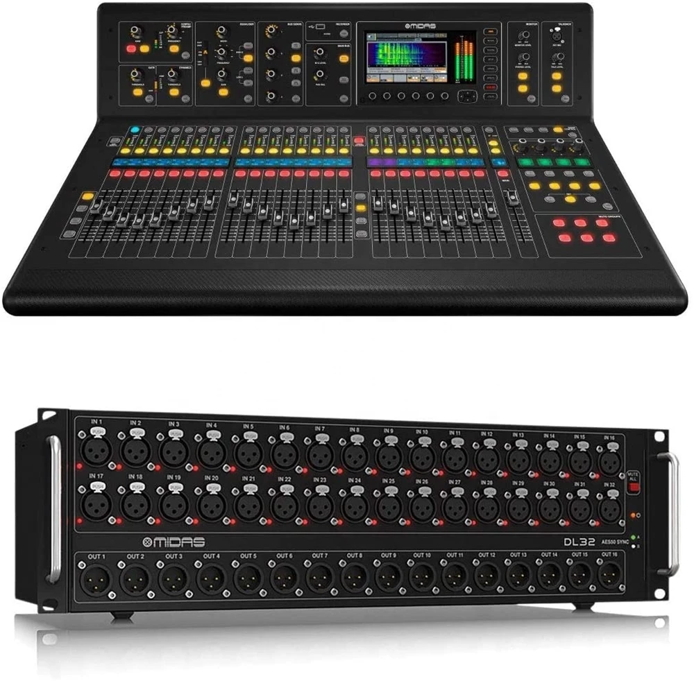 161best Quality Midas M32r Live Digital Mixer Dl32 Stage Box + 150