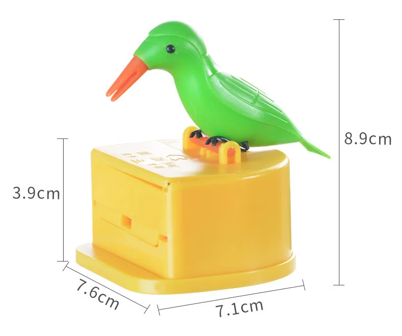 Automatic Press Toothpick Dispenser Small Bird Toothpick Container