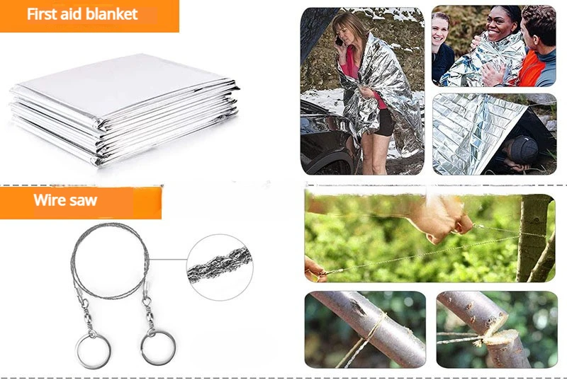 Customized Multifunctional Sos Emergency Kit With First Aid Box For