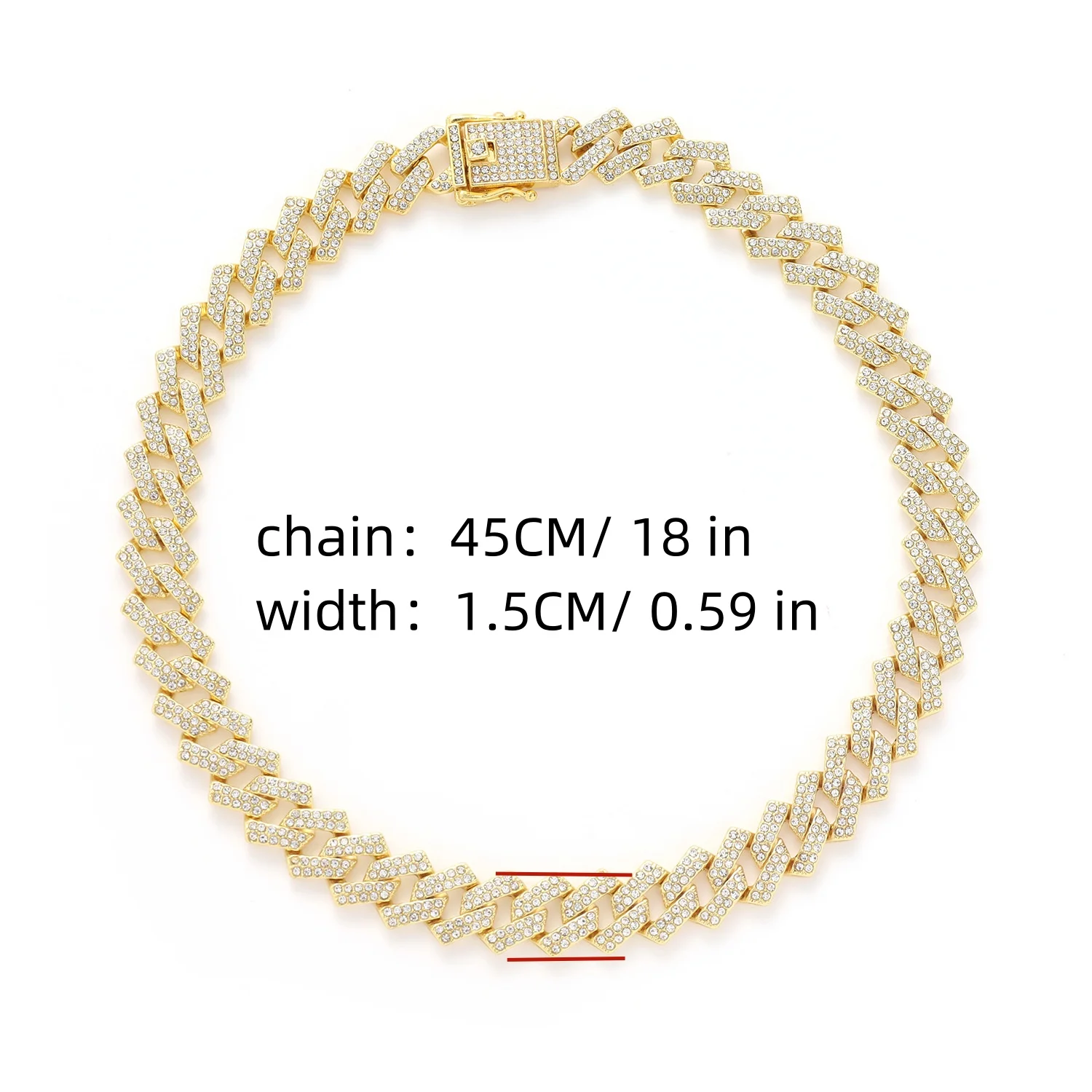 NL2111 Hot Sale Hip Hop Jewelry Mens Gold Chain PVD 18K Gold Miami Cuban  Link Chain Necklace