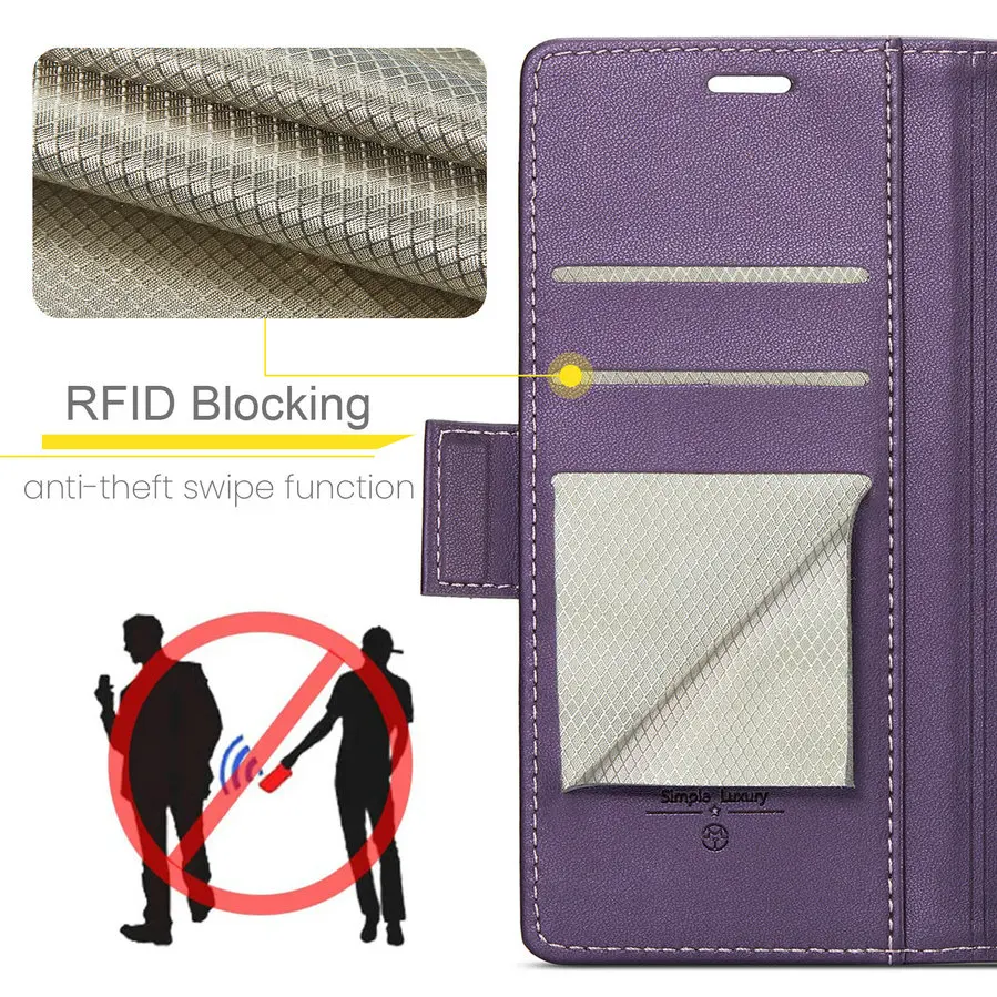 Autspace A42 Wallet Case With RFID Block Cards Cover for Samsung A52 A32 A22 A12 A23 Phone Case Wallet TPU for Samsung A54 Case