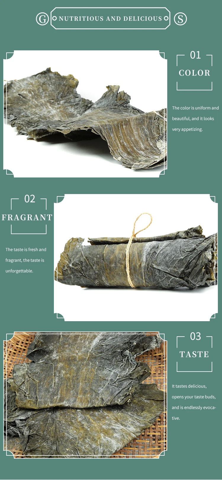 Kelp Wholesale Hot Sale High Quality Dried Organic Natural Algas Secas