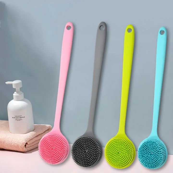 Soft Silicone Back Scrubber Shower Bath Body Brush With Long Handle Bpa-free  Hypoallergenic Eco-friendly - Buy Back Scrubber For Shower Long Handle Skin  Exfoliating Brush Body With Soft Bristles Cleaning Washer For