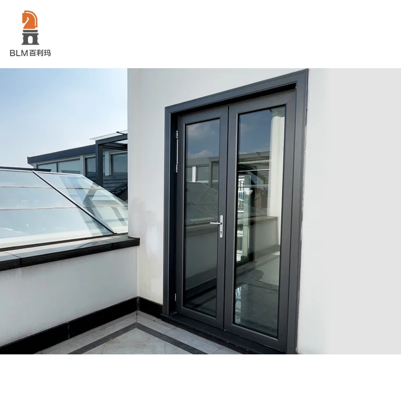 Luxury Entry Aluminum Double Swing French Doors Exterior Double Doors