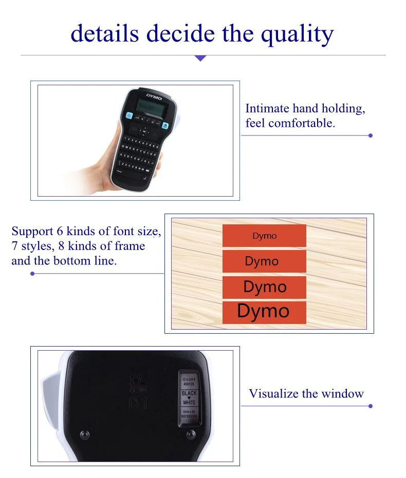 Lm160 English Keyboard Dymo Label Printer Easytouse Label Maker With