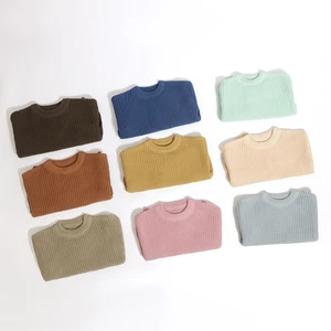 Custom Baby Clothes Winter Warm Boutique Newborn Baby Knitted Clothes Children Pullover Sweater Jumpers