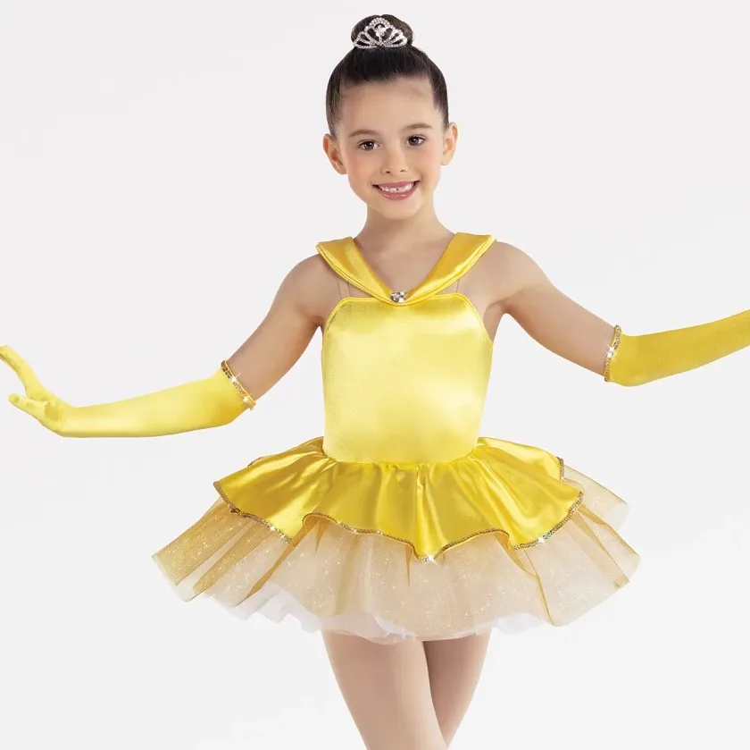 Children's Role Playing Yellow Tutu Dress for Christmas