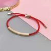 Rose Gold Curved Plate+Red string
