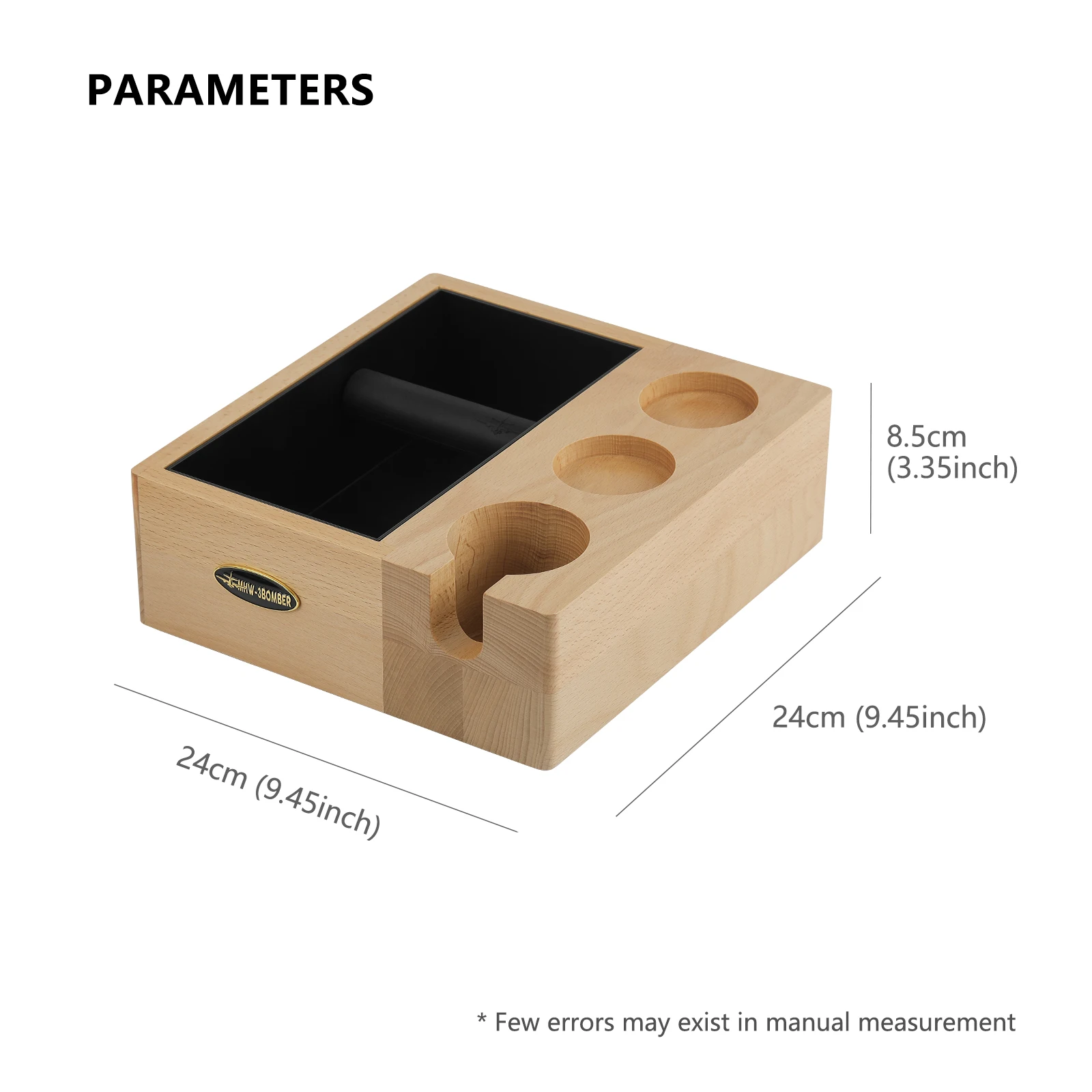 Детонационная коробка для эспрессо 51/53/54 мм тампонговая станция кофейная детонационная деревянная 4 в 1 ореховая