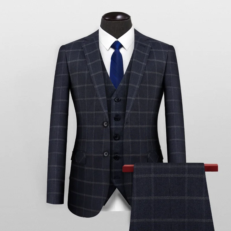 2024 Spring and Autumn business casual jacket slim-fit Anti-wrinkle flat collar custom mens suit details