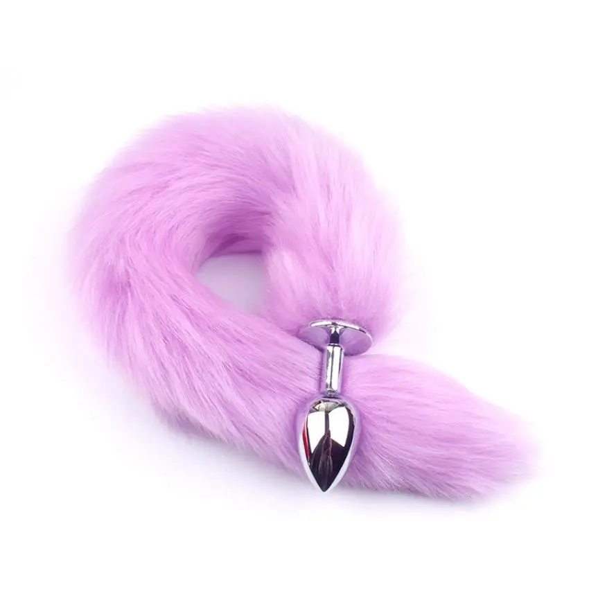 Couple Metal Feather Erotic Sexy Butt Plug Adult Fox Tail Sex Toys For Women Anal Toys For Adults_voghion.com
