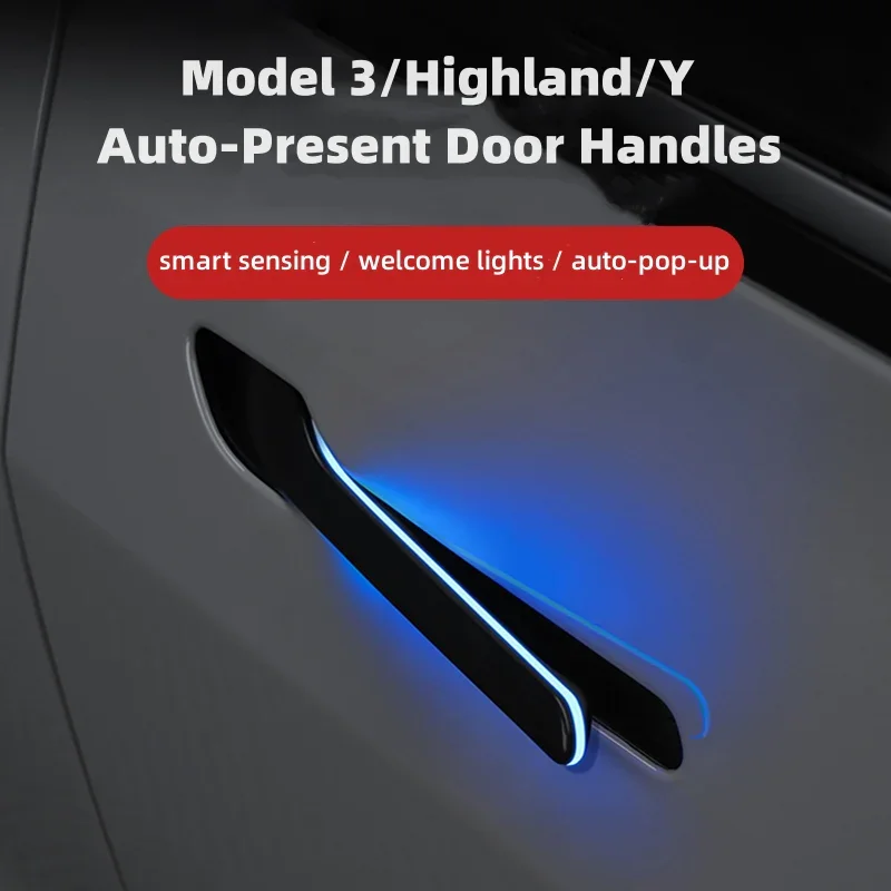 Model 3/y Automatic Wireless Door Handle Colorful Intelligent Auto ...