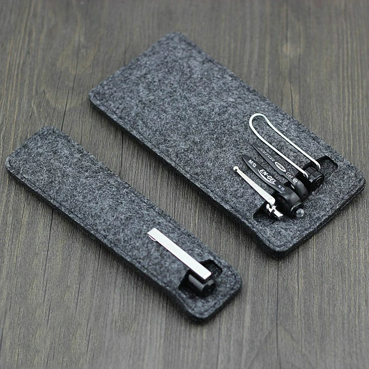 Felt Mini Pocket Protector for Pen Custom Stamp Printing Logo Single Pen Case Bag Sleeve Pouch Holder