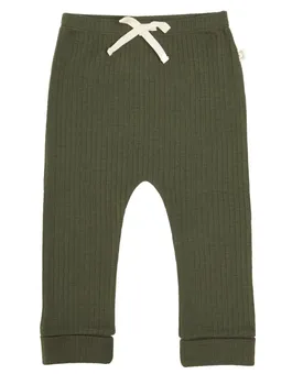 Baby Merin Wool Drop Needle Knit Rib Leggings Mulesing Free Wool