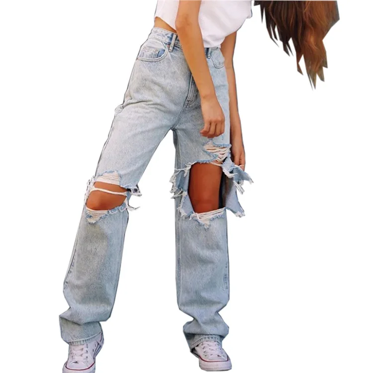 Pantalones Vaqueros Ajustados Con Agujeros Rasgados Para Mujer,Jeans  Europeos Y Americanos,Superventas - Buy Mujer Pantalones Vaqueros  Proveedor,Las Mujeres Jean De Dos Piezas,Buena Calidad Denim Vaqueros Mujer  Product on Alibaba.com