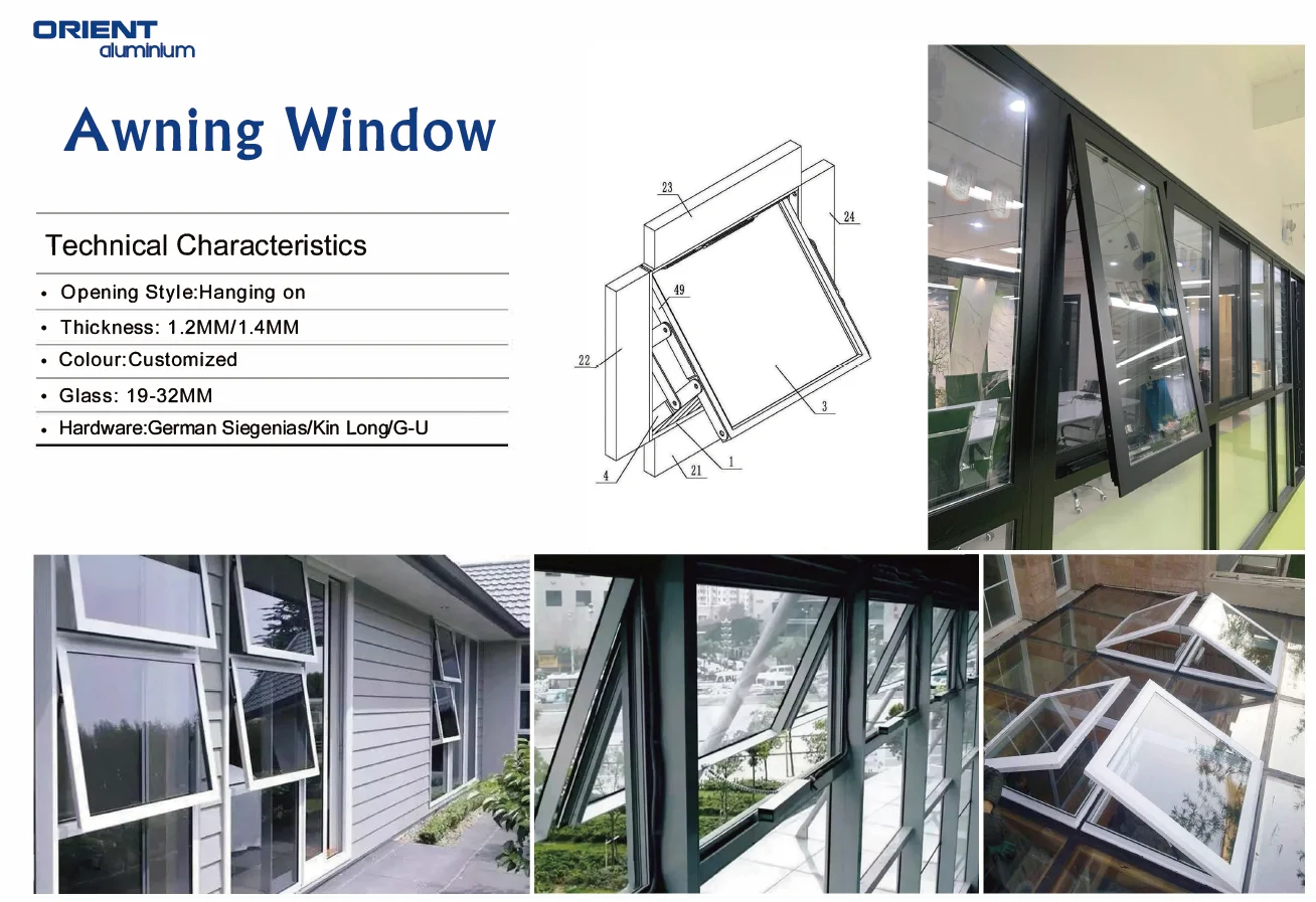 Aluminium Jalousie Windows Security Louver Sound Insulation Aluminium