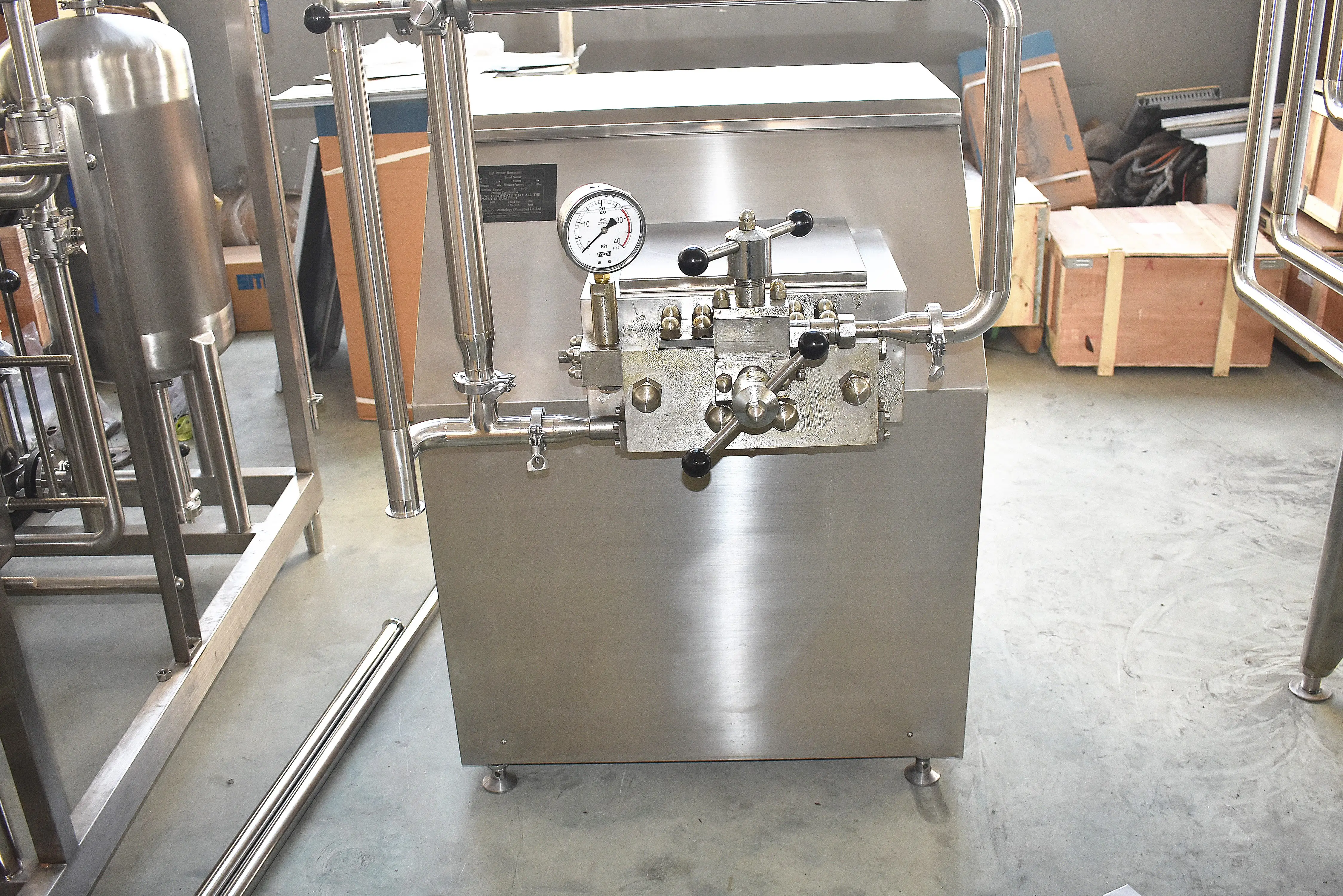 2000l High Pressure Two Stage Homogenizer Juice Homogenizer Milk Homogenizer