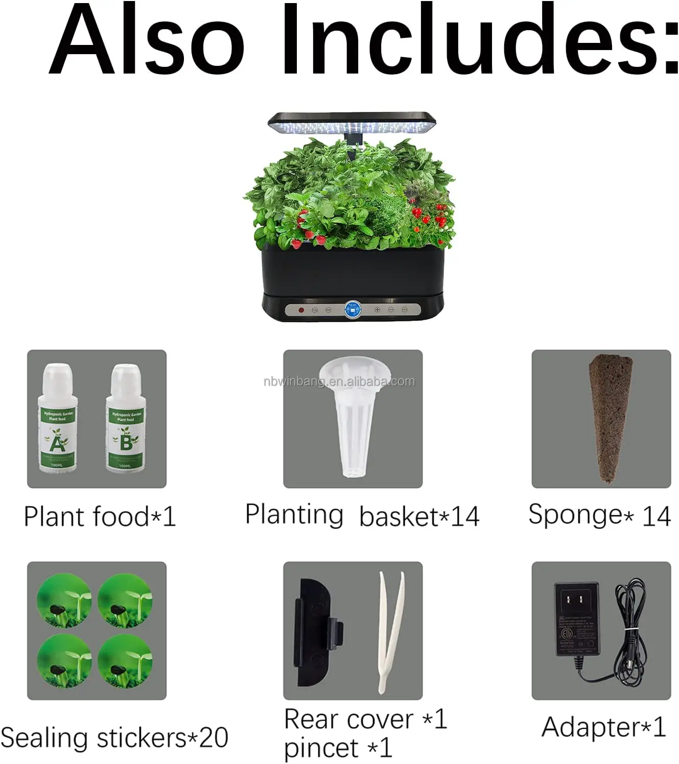 Hydroponic Grow System Kit LED Smart Herb Garden Kit with LED Grow ...