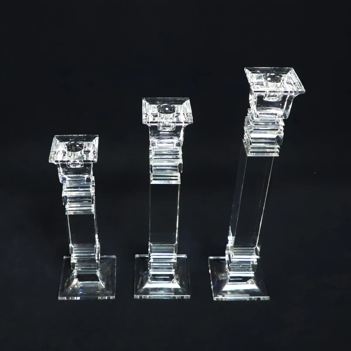 Chinafactory wholesale  crystal  candle holder wedding home decoration Canle Sticker holder details