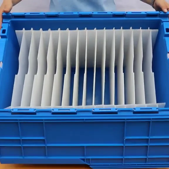 JOIN 80L Logistics Attached Lid Distribution Container Stackable Moving Crates Plastic Heavy Duty Storage Boxes & Bins for Sale