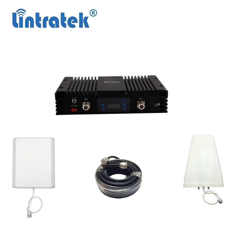 Lintratek  Customized High Quality signal repeater  Tri-band Indoor home use Repeater 900 1800 2100 MHz Mobile Signal Booster