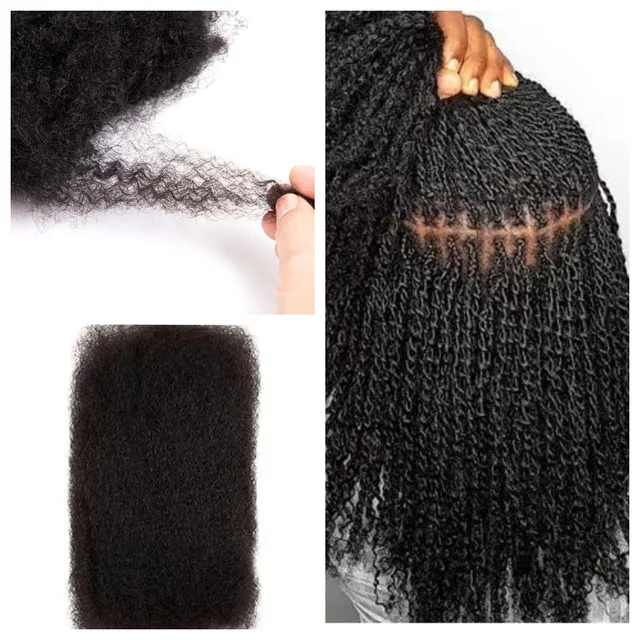 Twist Dreadlocks Repair Hair Afro Kinky Brazilian Humain Remy Human Hair Bulk Afro Kinky Human Hair for Braiding