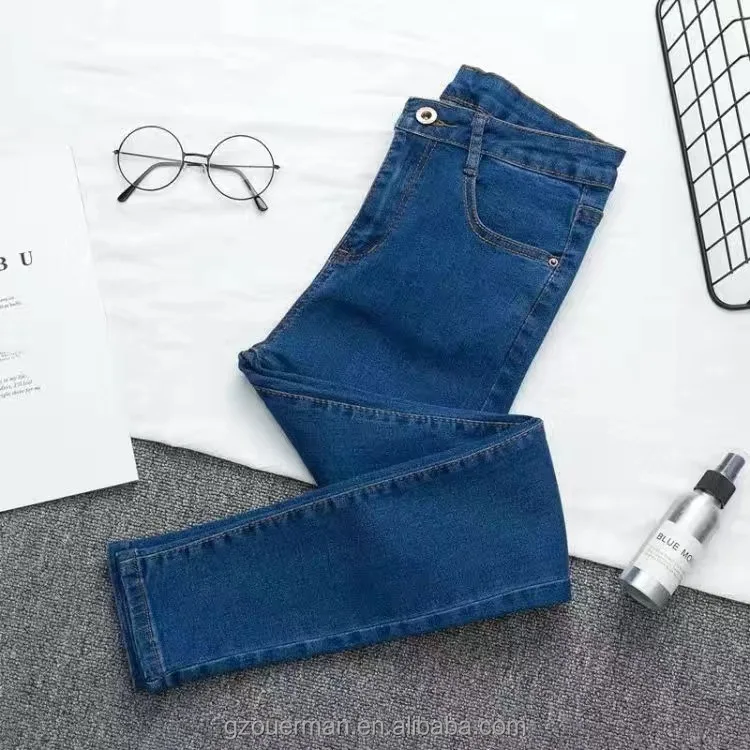 Wholesale New Fashion Women High Waist Denim Jeans Zipper Pockets ...
