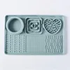 Large blue pet slow food mat
