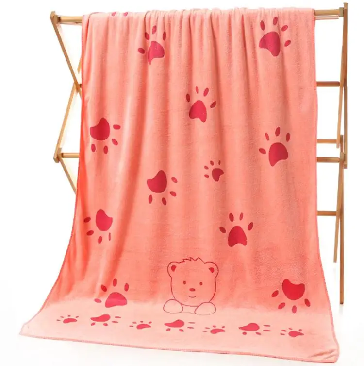 Роскошное абсорбирующее хлопковое банное полотенце с мультяшным принтом для ванной комнаты