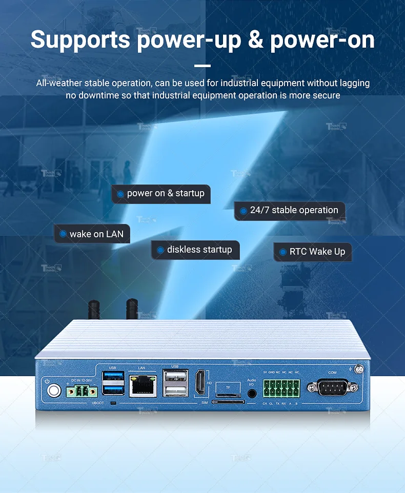 Fanless Iot Industrial Computer RK3568 Ubuntu Linux Small  Mini Pc With Lan Rs232 Rs485  H-Dmi Gpio Lvds Tpm Sim Slot
