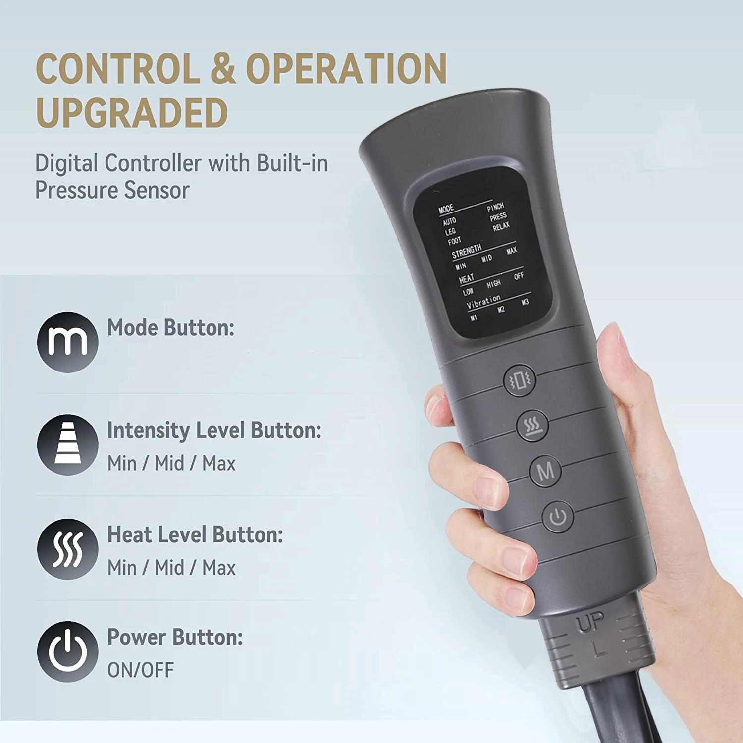 HEALTHPAL OEM ODM Latest Zipper Design Renpho Leg Foot Knee Massager Air Compressor for Circulation and Relaxation