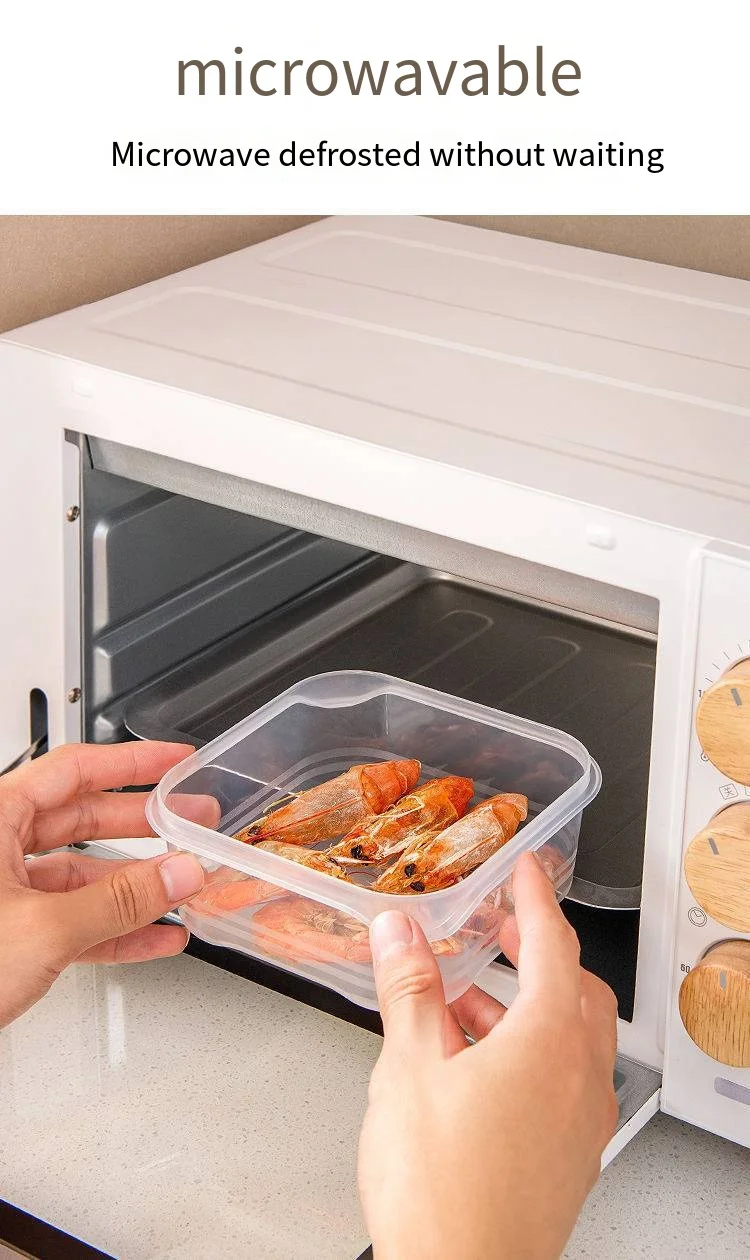 Household refrigerator frozen meat box food grade sealed non-odor separation frozen food packaging box fresh-keeping box supplier