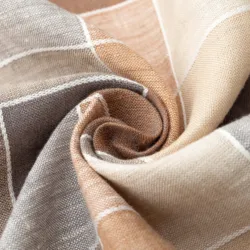 Оптовая продажа по заводской цене 55% хлопок 45% лен ткань dobby check для