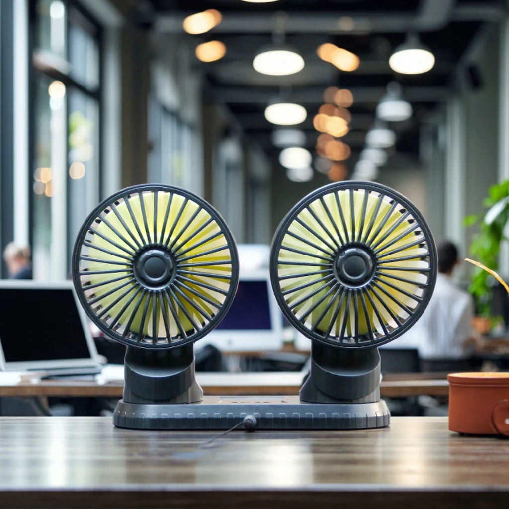 Dual Head Car Cooling Fan USB Adjustable 5V