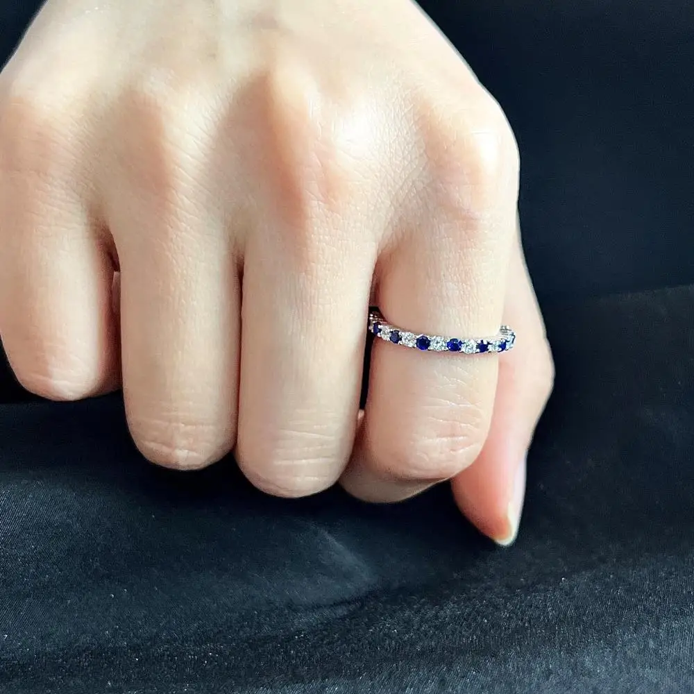 KAKODIY Short Gemstone Ring Girls Engagement Ring 925 Sterling Silver Women's Wedding Ring detail 4