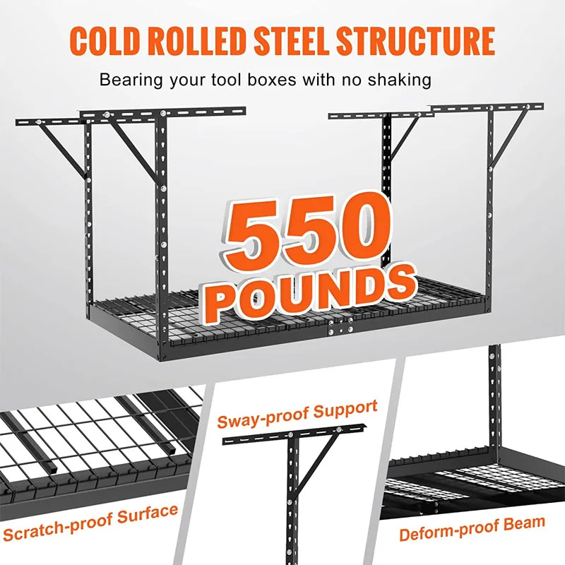 Heavy Duty Storage Rack Overhead Rack Adjustable Ceiling Mounted ...
