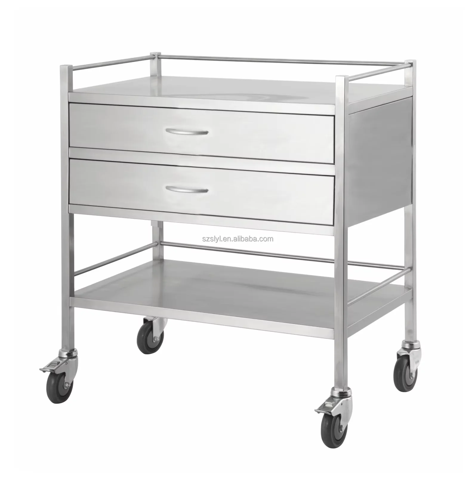 SUV Hospital Products S.S Trolleys Stainless Steel Trolley Medical Cart for Hospitals Clinical SUV Trolley